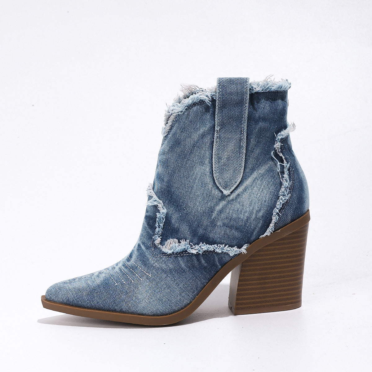 GR | Women's Trendy Pointed-Toe Western Cowboy Boots Comfortable Ankle Boots