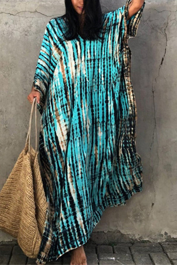 GR Freely – Lockeres Überwurfkleid im Batik-Boho-Stil