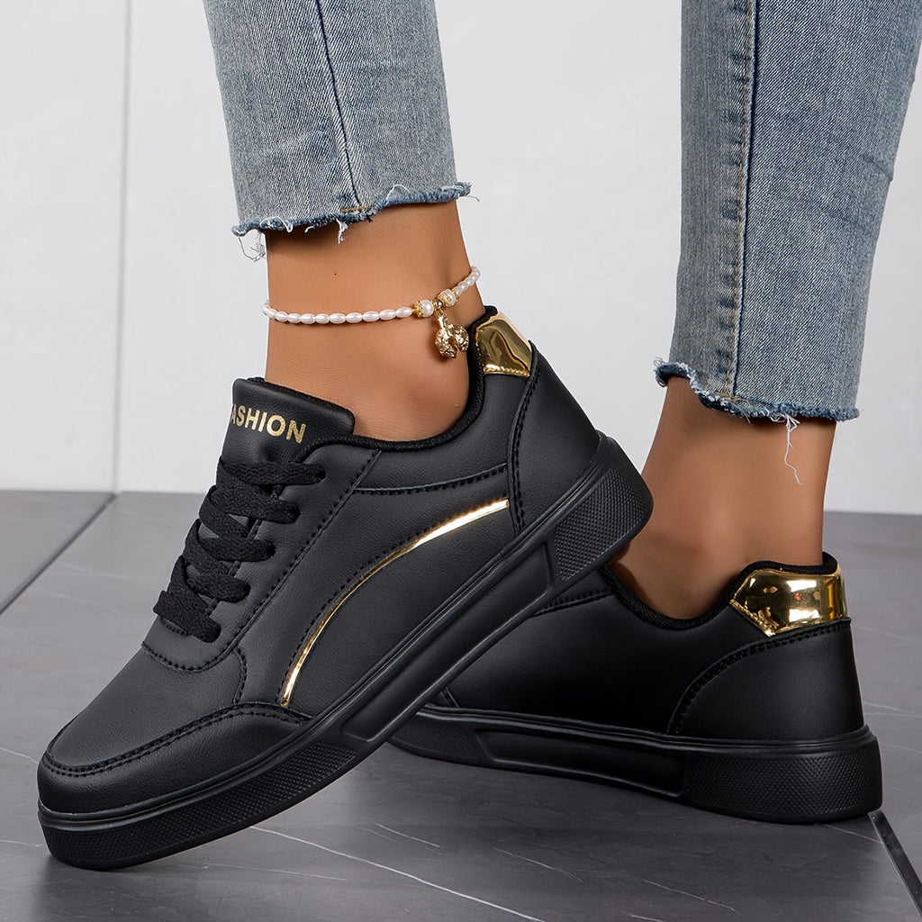 GR | Women's sneakers in a solid color design with laces and a soft sole