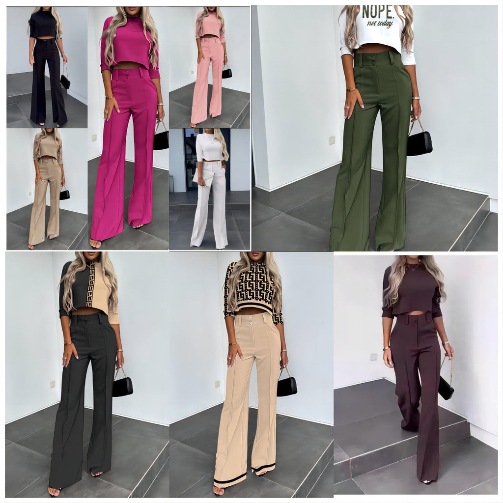 GR Women's clothing set with three-quarter sleeves for fashionable casualness"