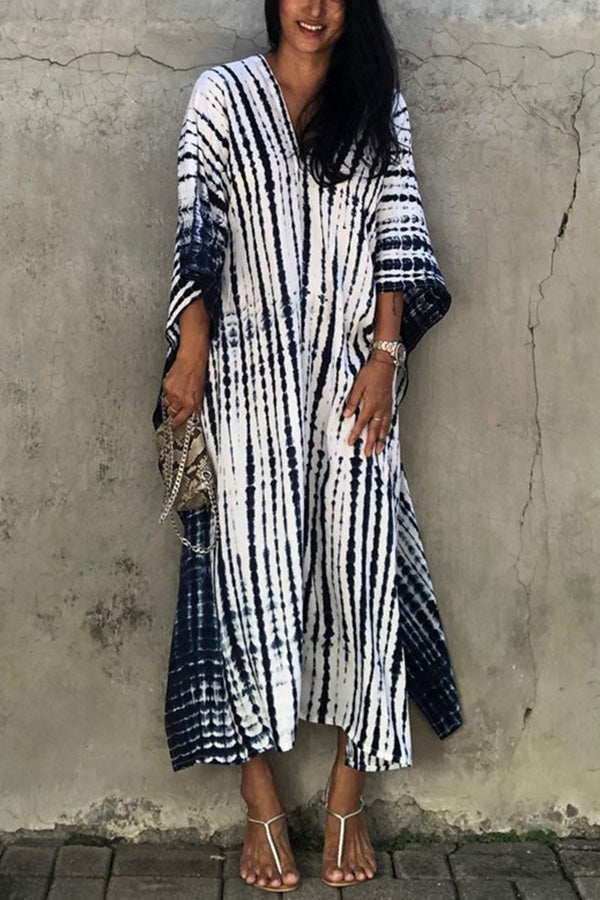 GR Freely – Lockeres Überwurfkleid im Batik-Boho-Stil