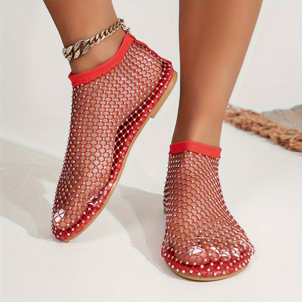 GR | Construction Strasa, Flat Shoes, Transparent Sandals for the Beach