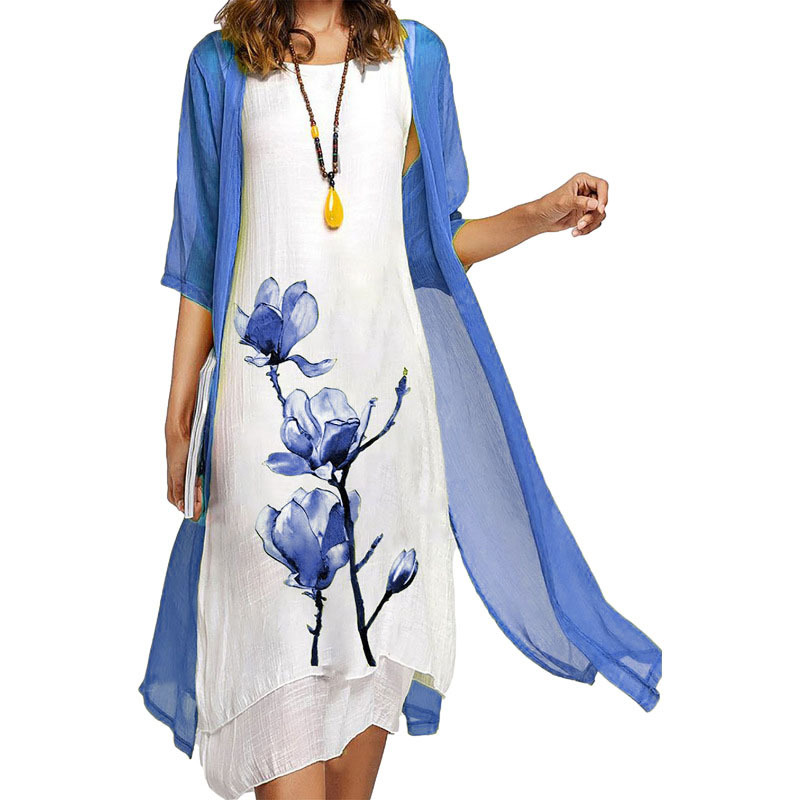 GR | Stilvolles Anzugskleid Mit Blumenmuster