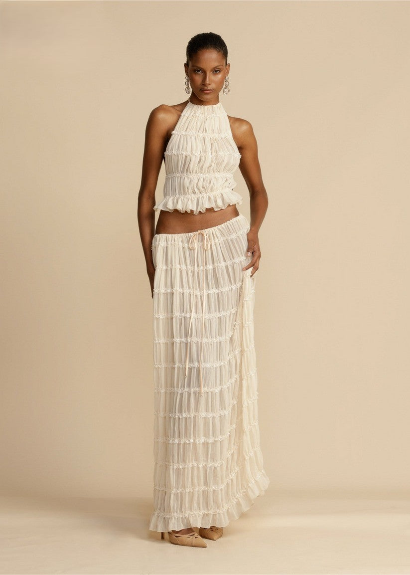 GR | Choker top and skirt set