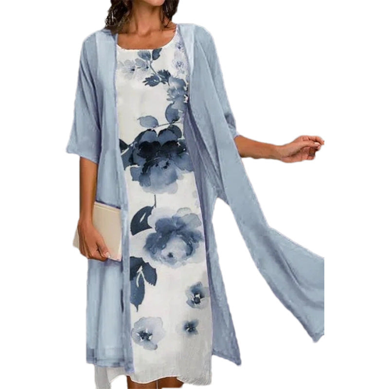 GR | Stilvolles Anzugskleid Mit Blumenmuster