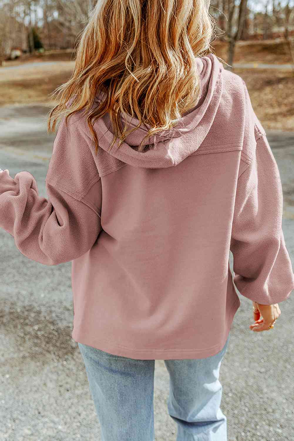 GR | Hoodie - casual women's jacket with zipper and chest pockets