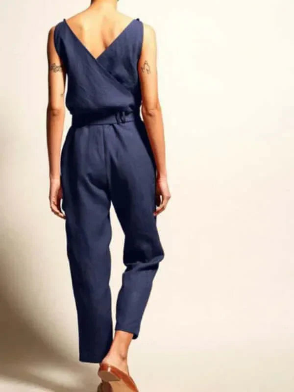 GR | Neck Sleeveless Jumpsuit