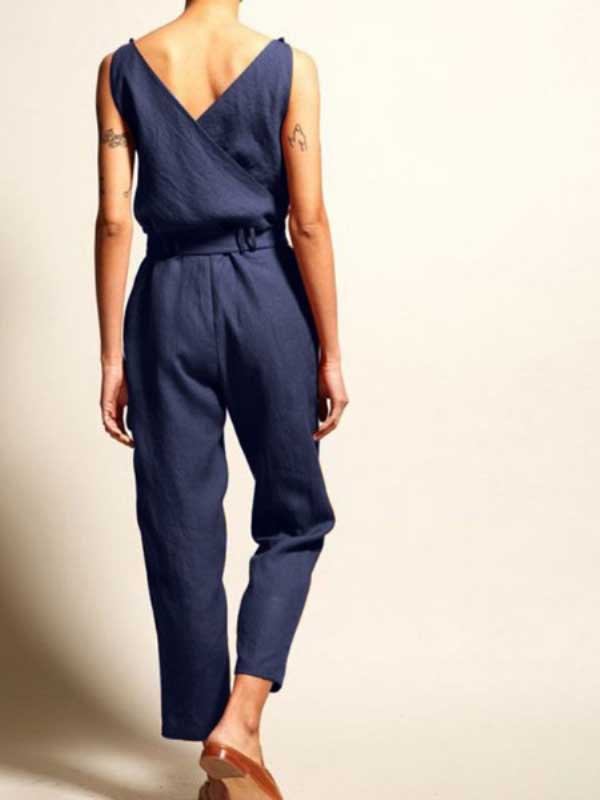 GR | Neck Sleeveless Jumpsuit