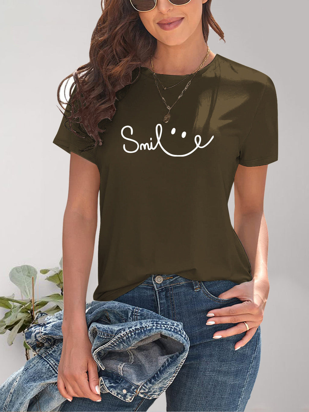 GR | Smile Rundhals Kurzarm T-Shirt
