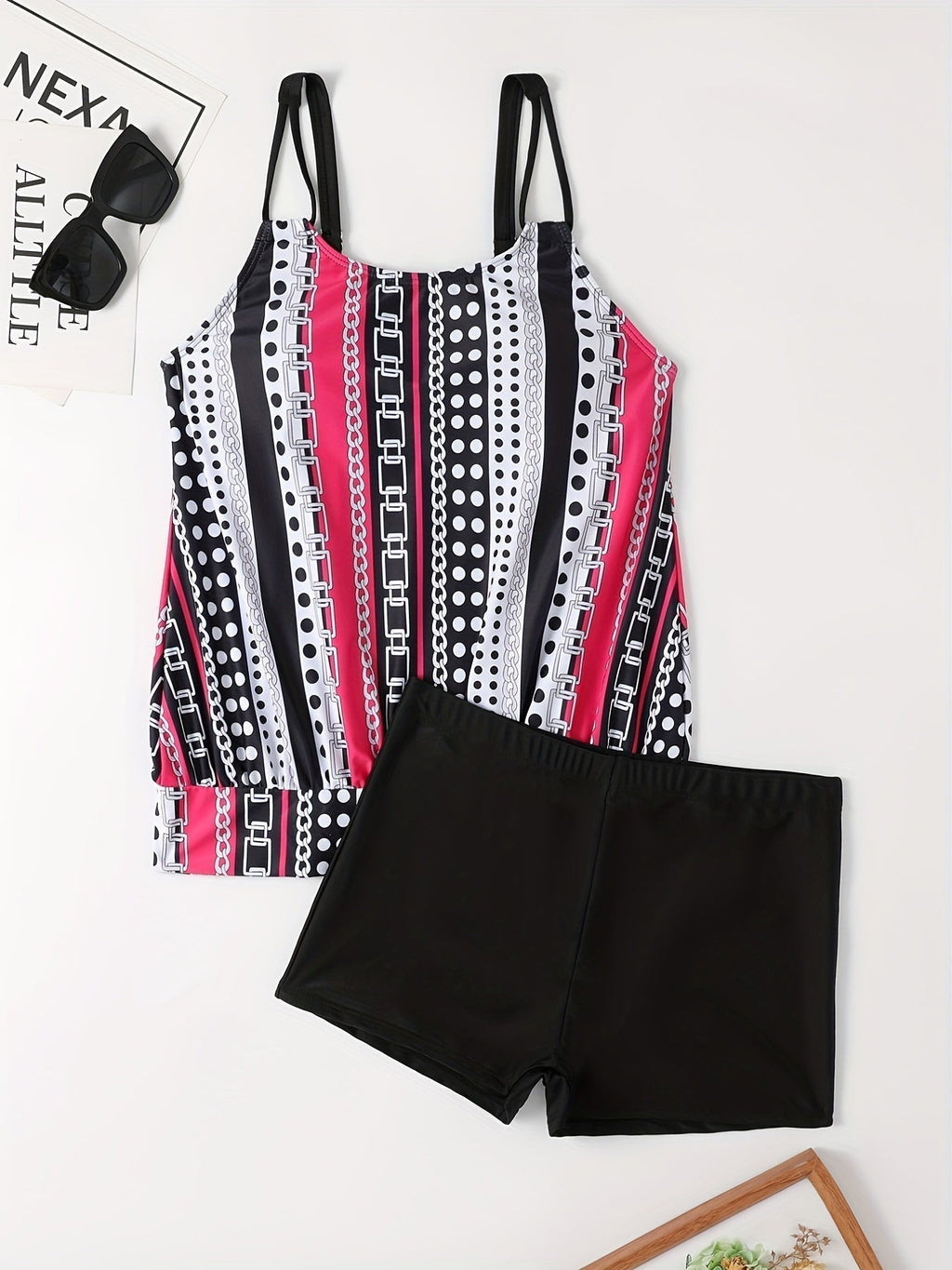 GR | Tankini set with stripes and dots