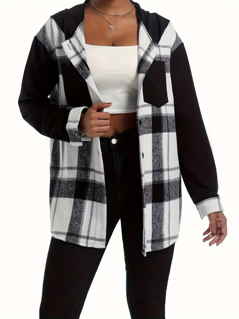 GR | Checkered jacket with hood