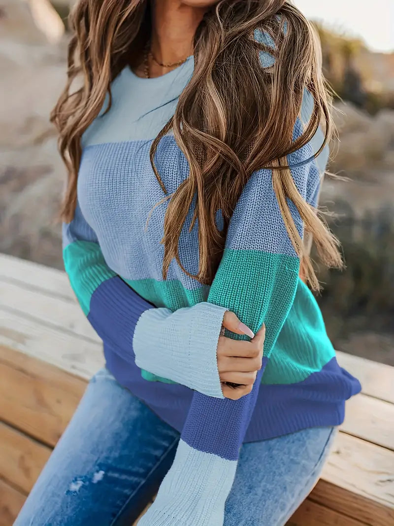 GR | Striped Knitted Women's Tops Stylish and Comfortable