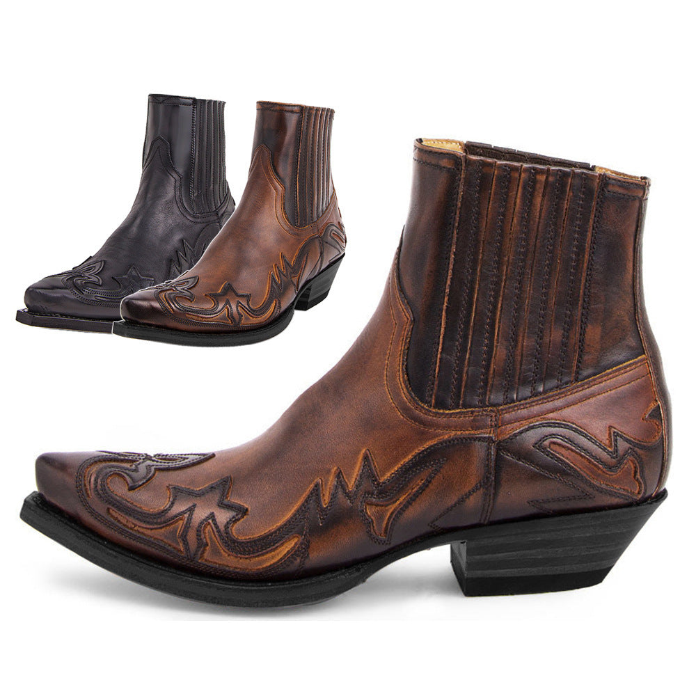 GR | Leather cowboy boots