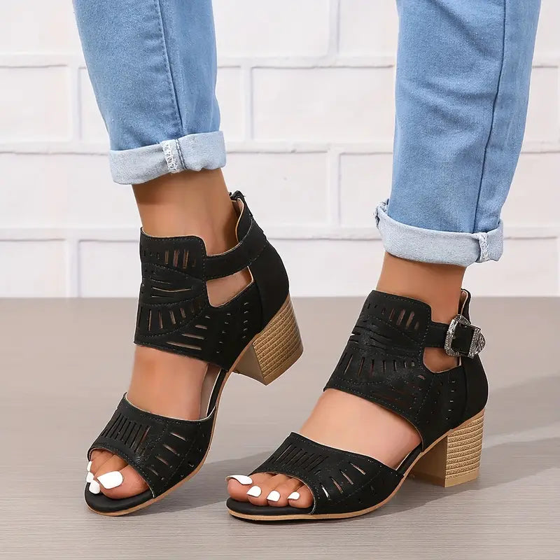 GR | Women's Sandals with Chunky Heels