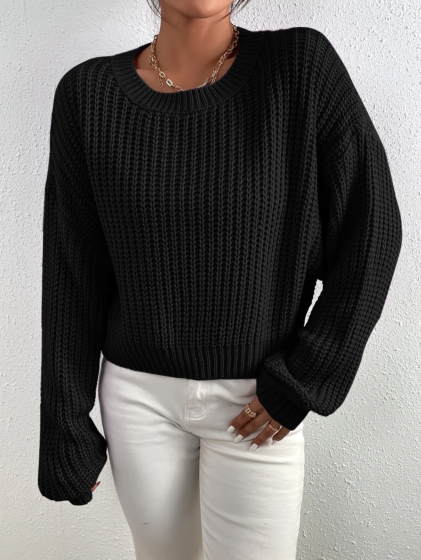 GR | Lässiger Longpullover Damen mit