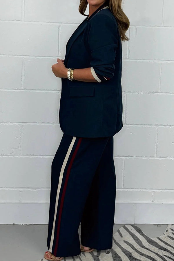 GR | Stylish Autumn Chic Blazer and Trousers Set for Women