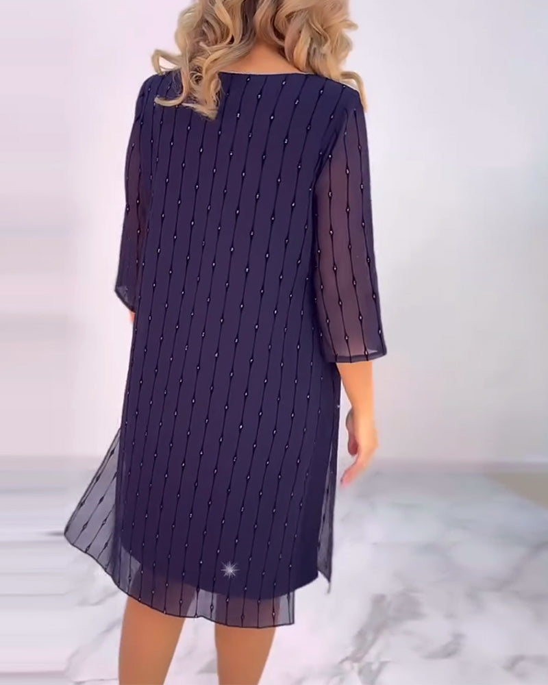 GR | Dress Solid Color Pleated