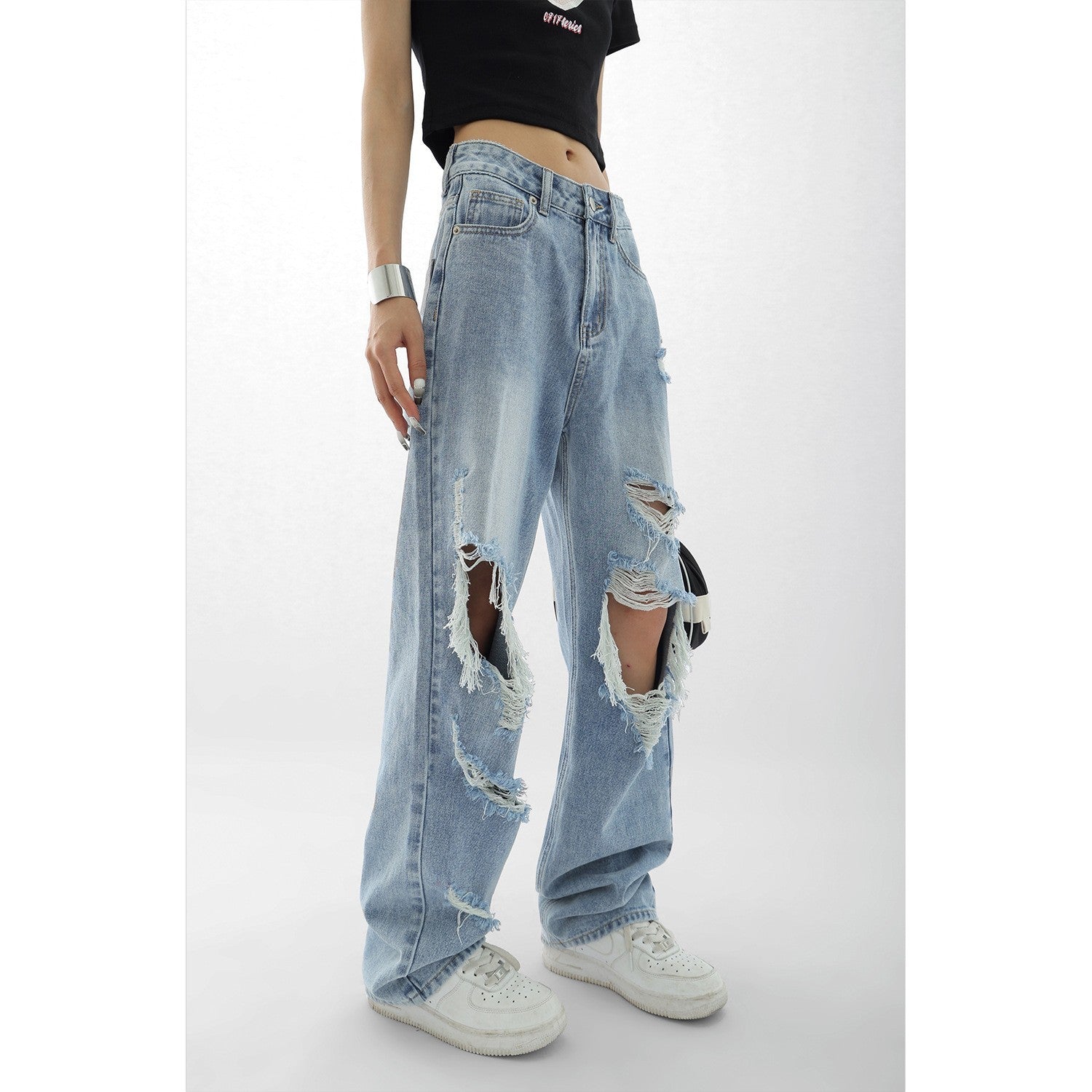 GR Damenjeans mit zerrissenen