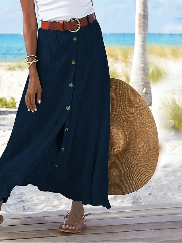 GR | Long linen skirt for women Zelda