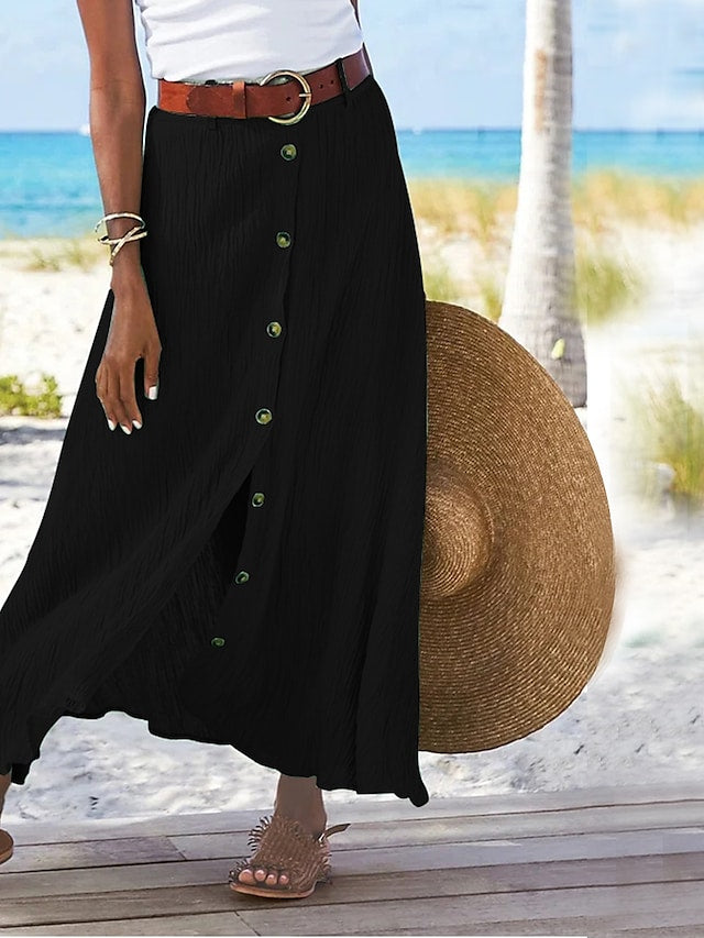 GR | Long linen skirt for women Zelda