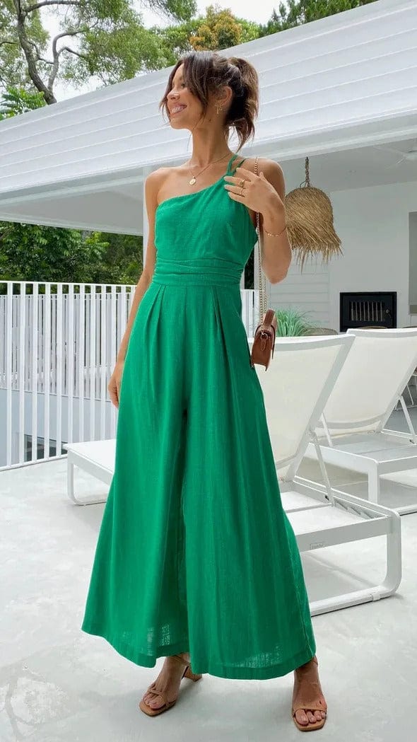 Elegant and sexy backless strapless jumpsuit 