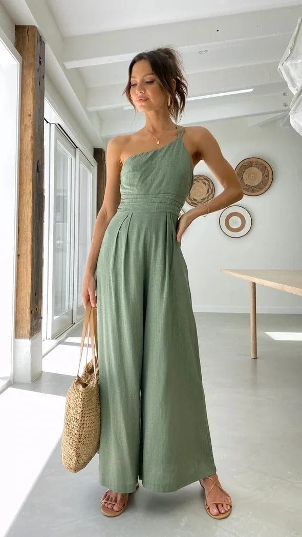 Elegant and sexy backless strapless jumpsuit 