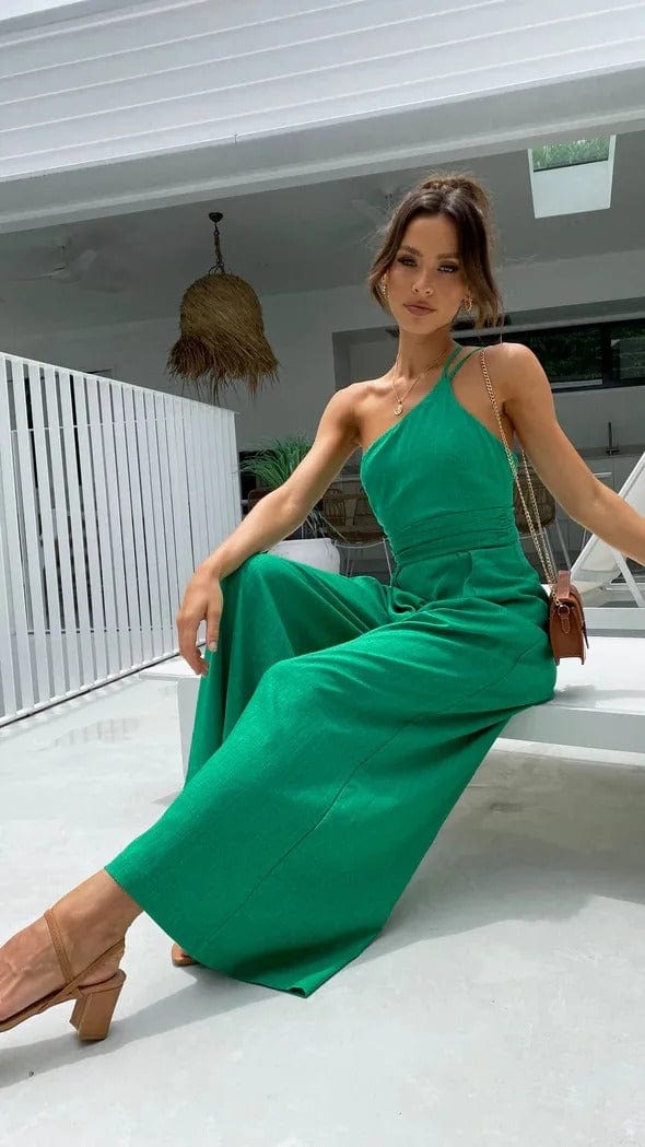 Elegant and sexy backless strapless jumpsuit 