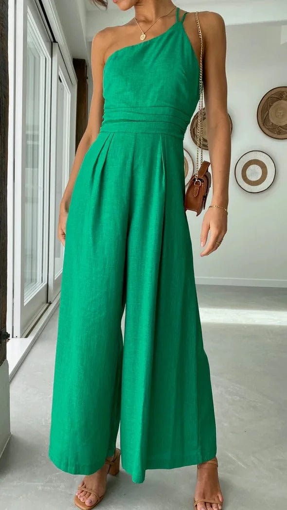 Elegant and sexy backless strapless jumpsuit 