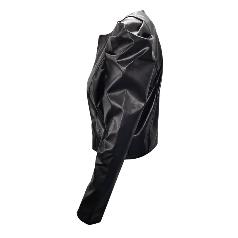 GR Jacket | Elegant short leather-look jacket for women