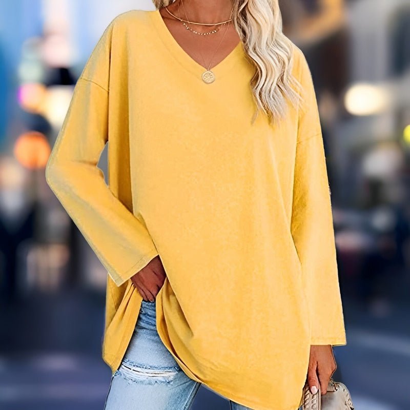 GR | Oversized V-neck sweater for women