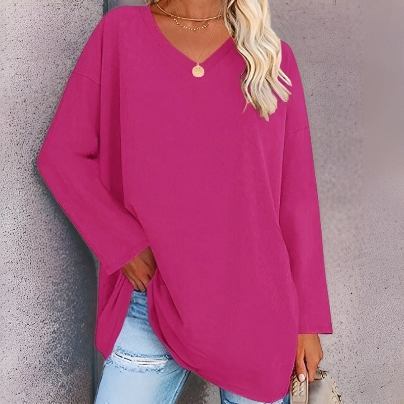 GR | Oversized V-neck sweater for women