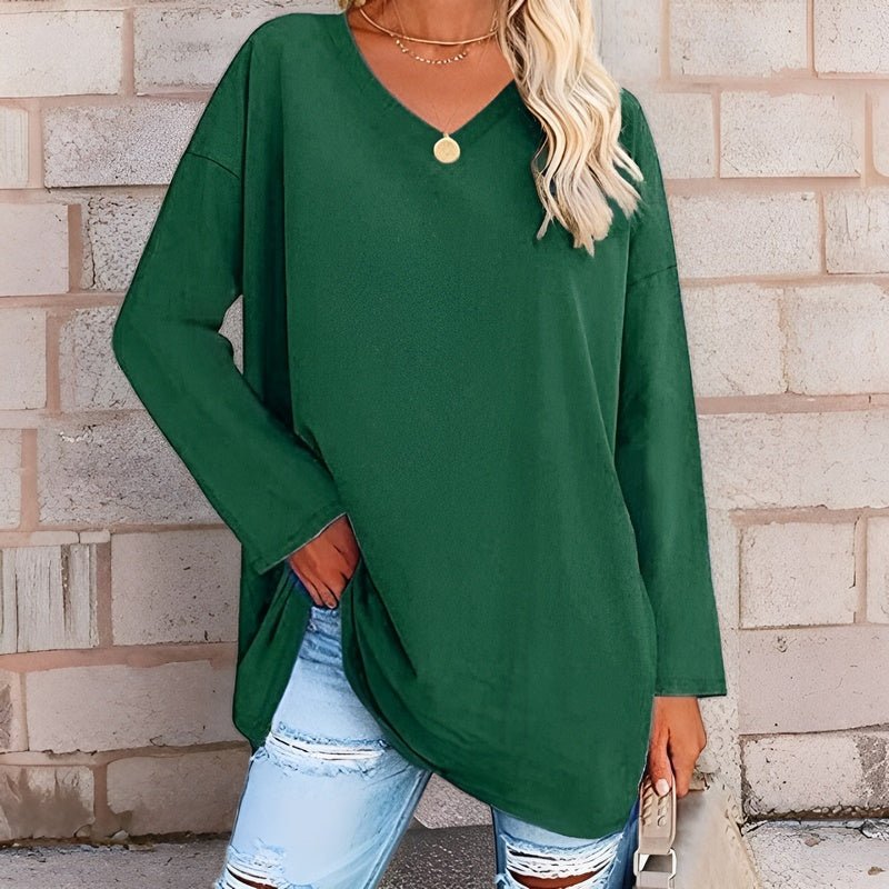 GR | Oversized V-neck sweater for women