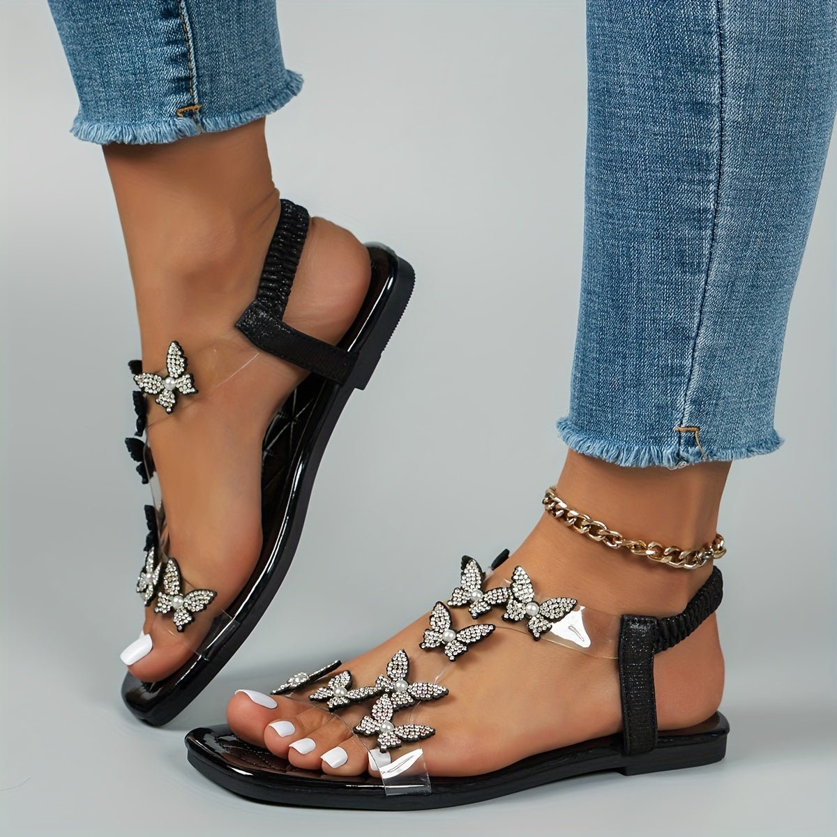 GR | Sparkling rhinestone sandals