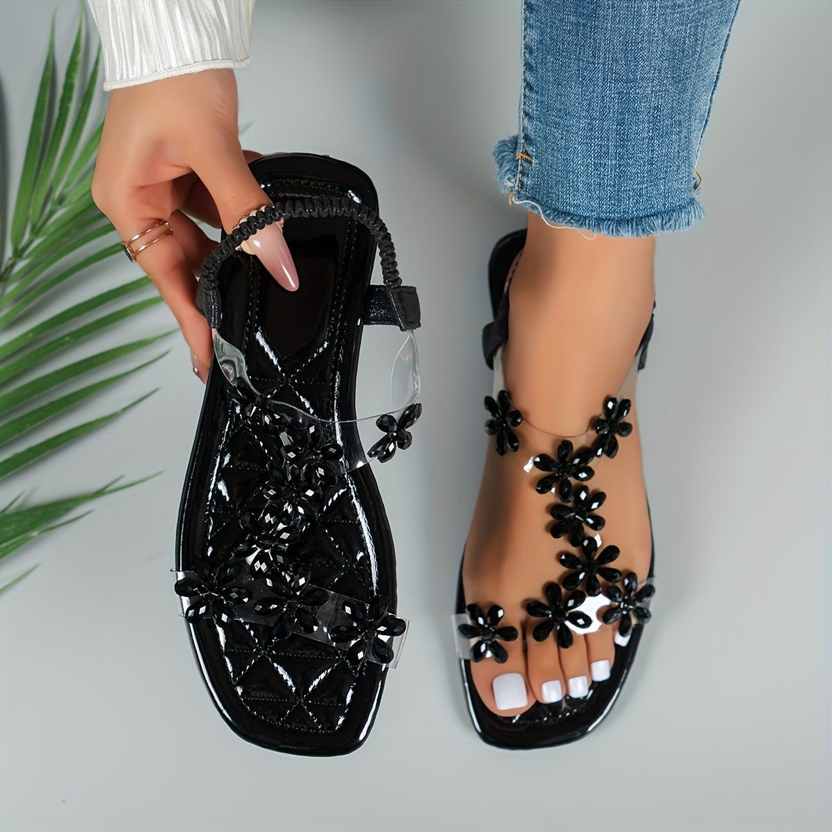 GR | Sparkling rhinestone sandals