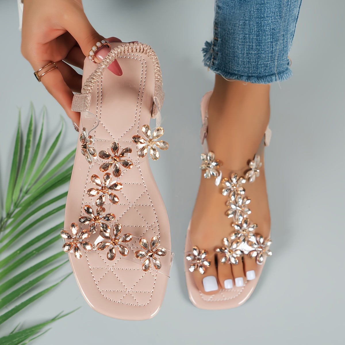 GR | Sparkling rhinestone sandals