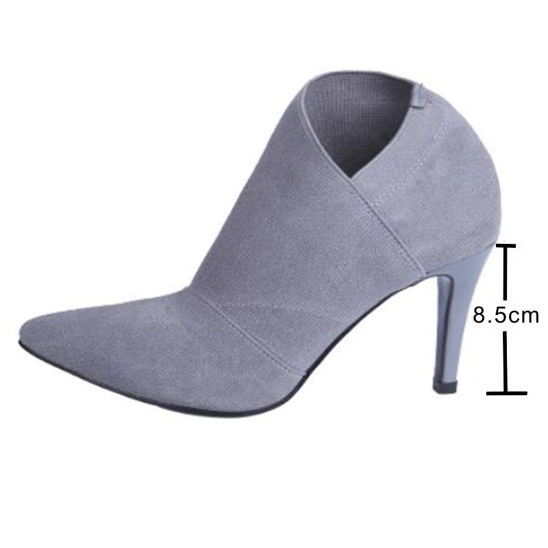 GR | Women's shoes for teenagers, 8.5 cm heel height, boot material