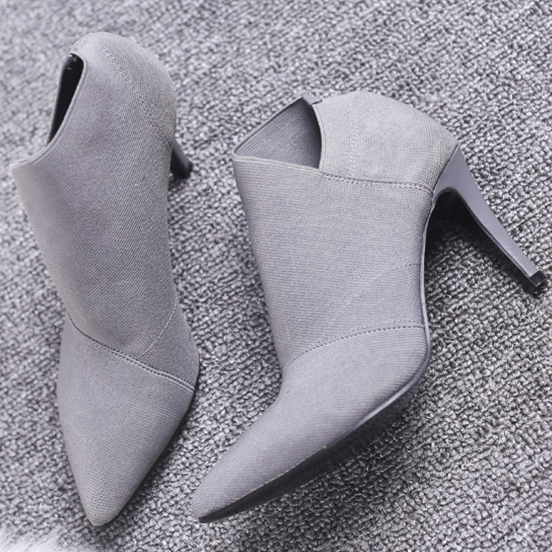 GR | Women's shoes for teenagers, 8.5 cm heel height, boot material