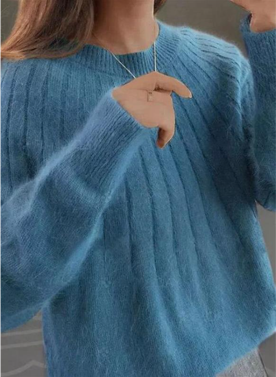GR | Flauschiger Strickpullover aus Kaschmir