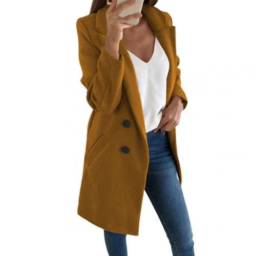 GR | Elegant long blazer coat
