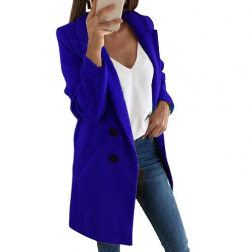GR | Elegant long blazer coat