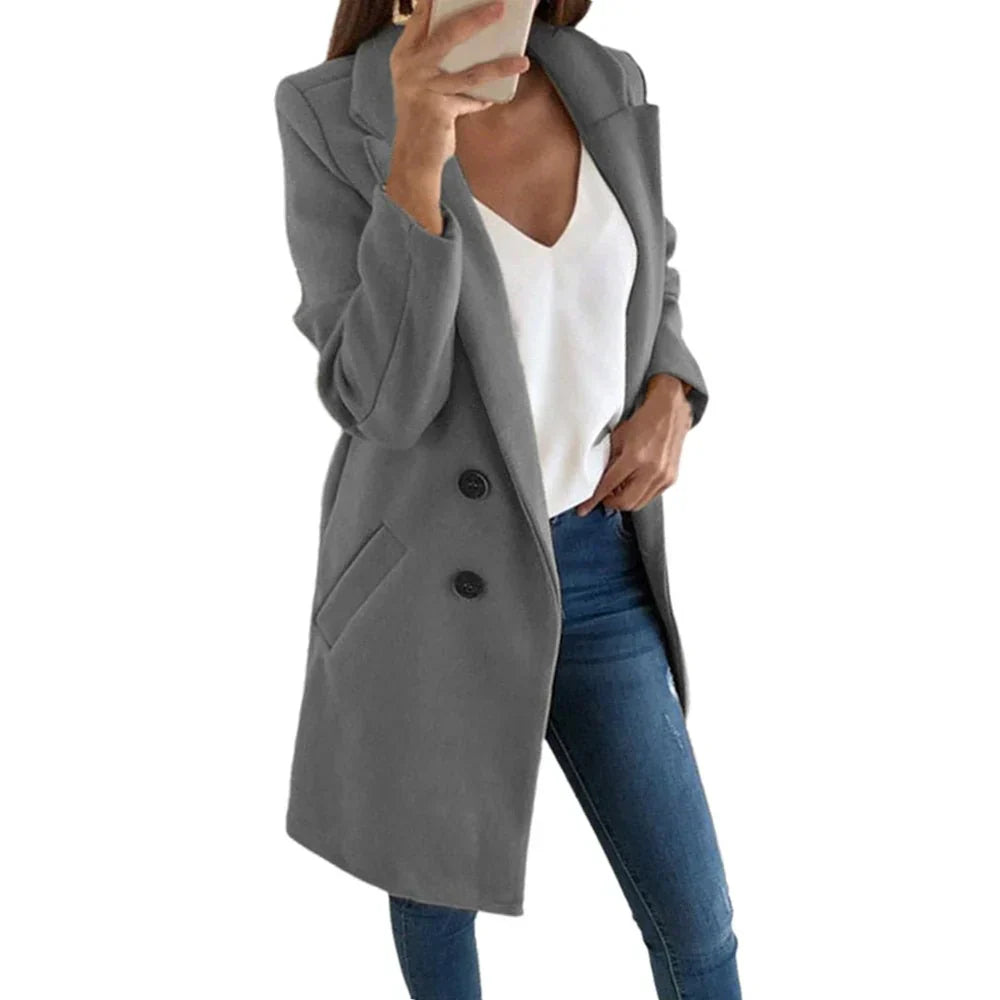 GR | Elegant long blazer coat