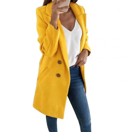 GR | Elegant long blazer coat