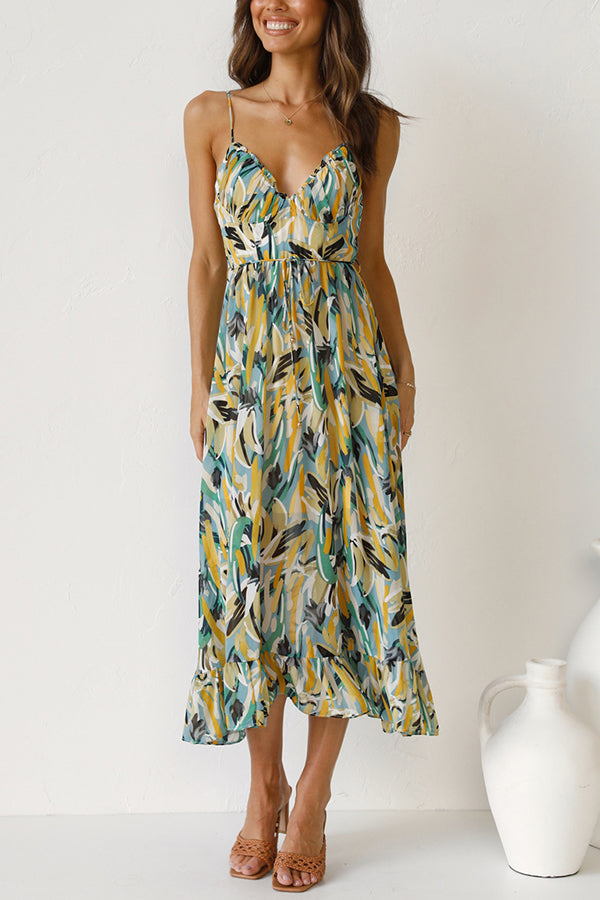 Colorful midi dress
