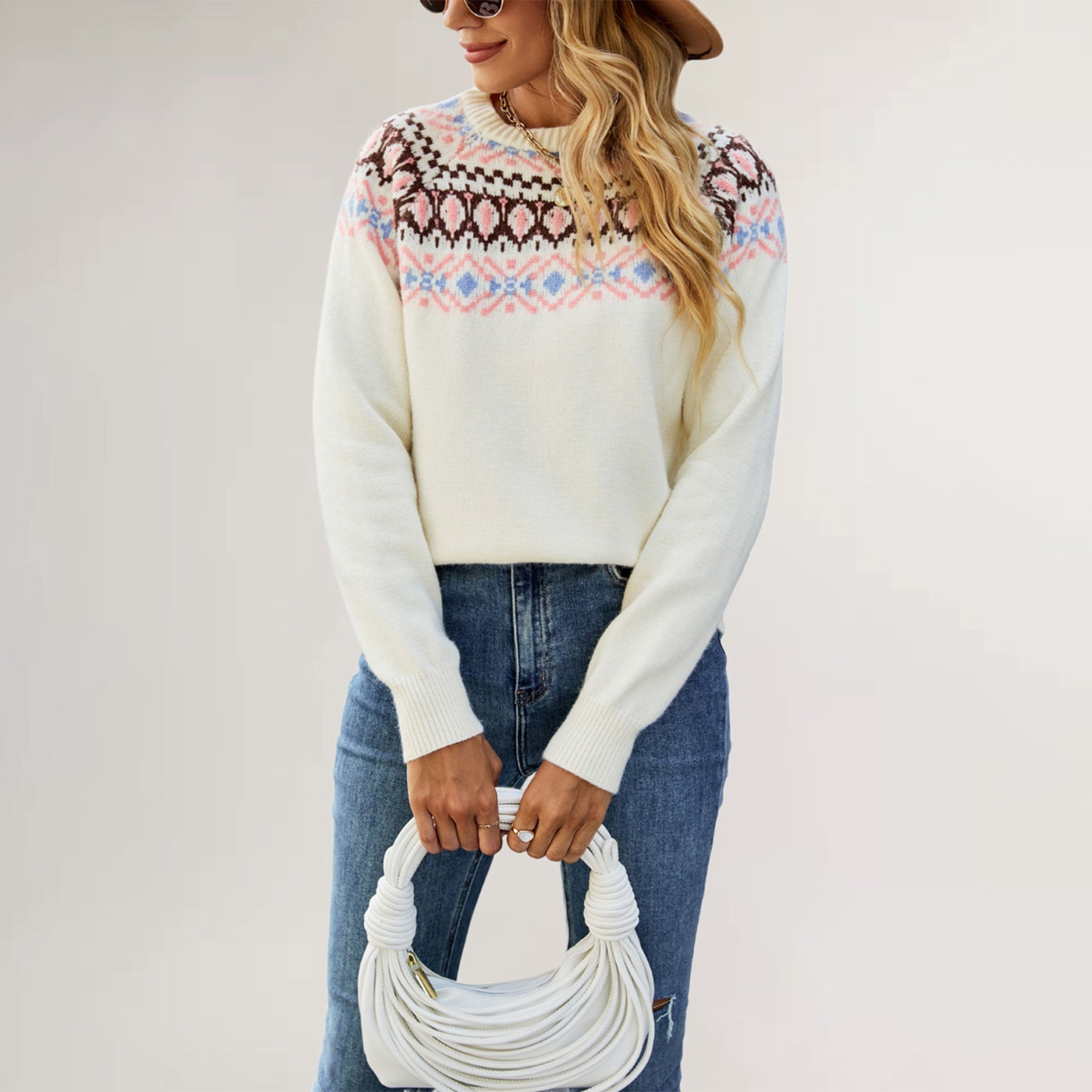 GR | Weinlese Strickpullover