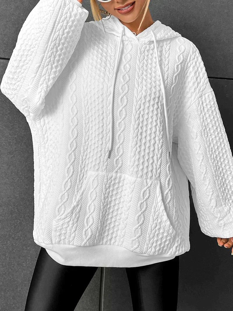 Kathryn™ - Oversized hooded pullover with drawstring