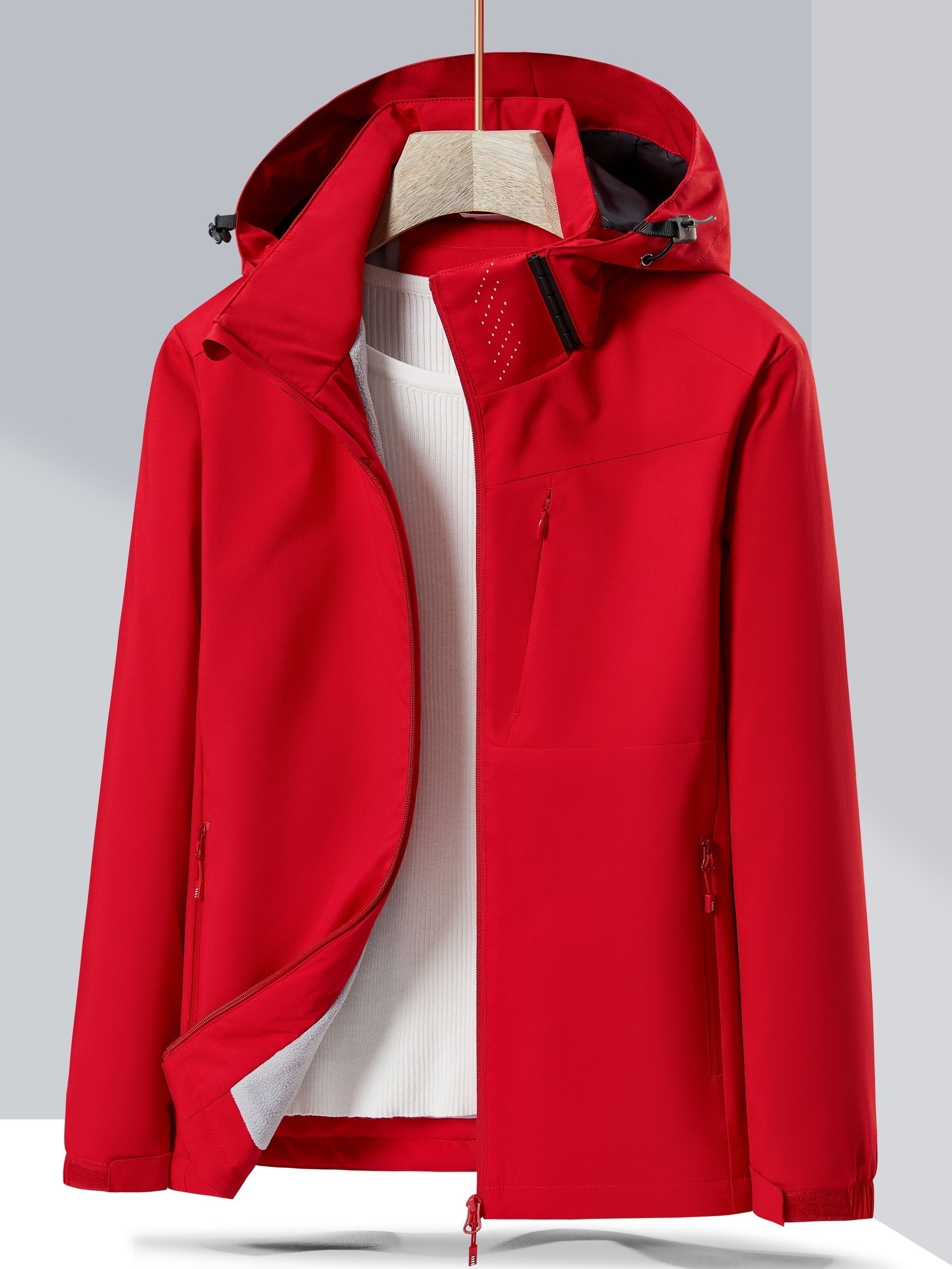 GR Waterproof Fleece Winter Jacket with Hood for Women | Perfect for Outdoor Activities