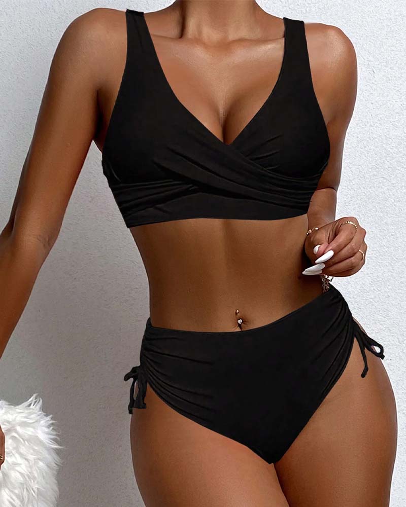 GR bikini swimsuit with drawstring and lacing at the back