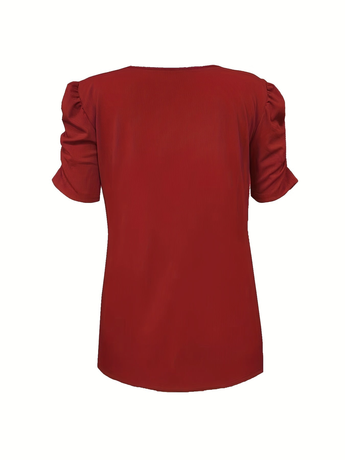 GR | Elegantes Geripptes V-ausschnitt T-shirt Für Damen