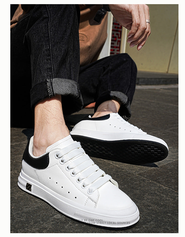 GR | Sneakers with a Heel: Comfortable Casual Shoes with a 6 cm Hidden Heel, Made of Faux Leather, For Everyday & Business