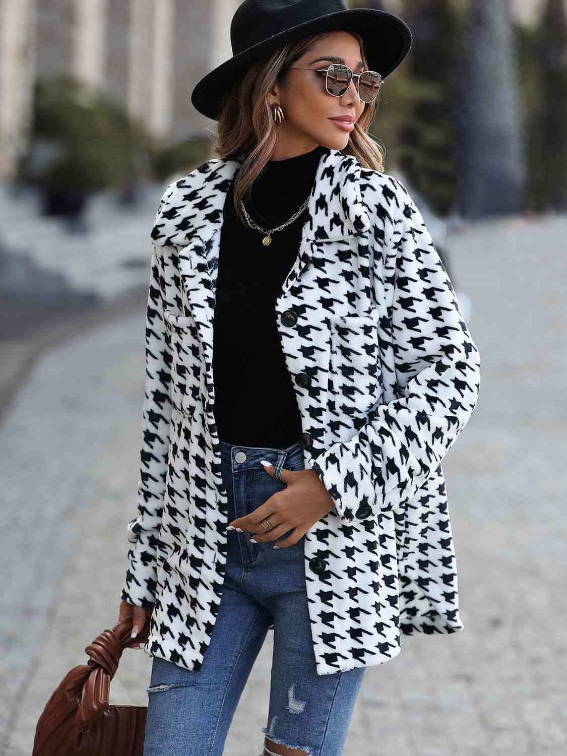 GR | Houndstooth Button Down Jacket